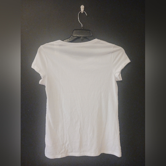 NO BOUNDARIES WOMENS LARGE SIZE 11-13 ALL WHITE TEE SHIRT - Picture 2 of 3